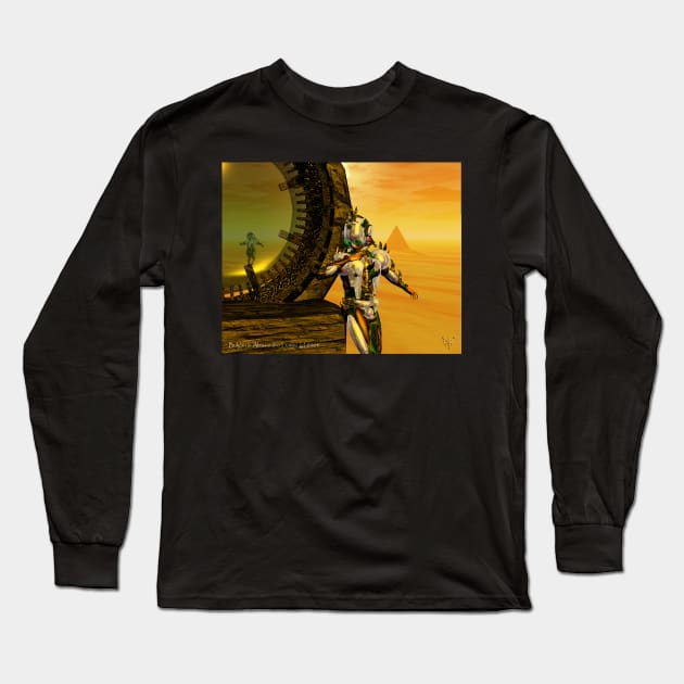 CYBORG TITAN IN THE DESERT OF HYPERION Sci-Fi Movie Long Sleeve T-Shirt by BulganLumini